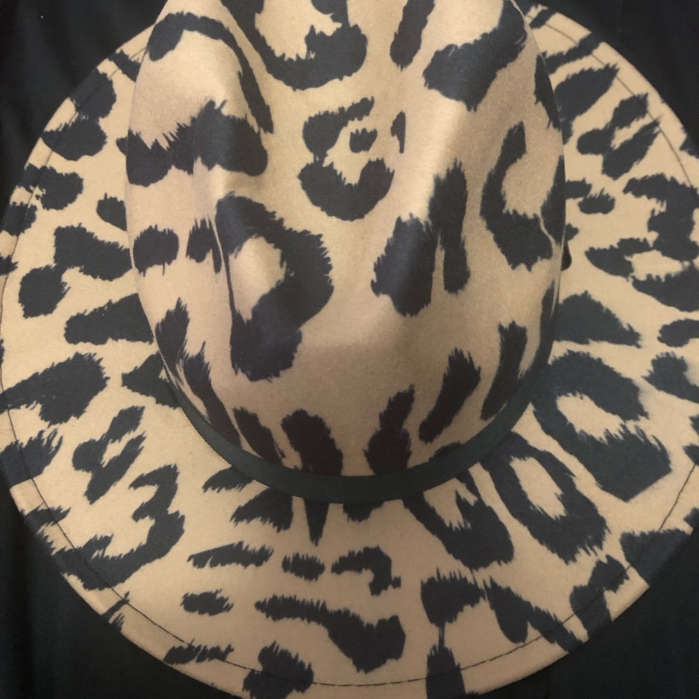 Leopard Print fedora Wide Brim Hat